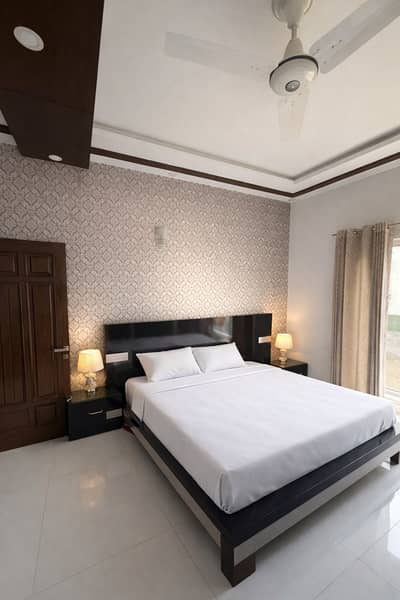 Designer Double Bed Set | Bed + 2 Side Tables + Lamps | Mint Condition