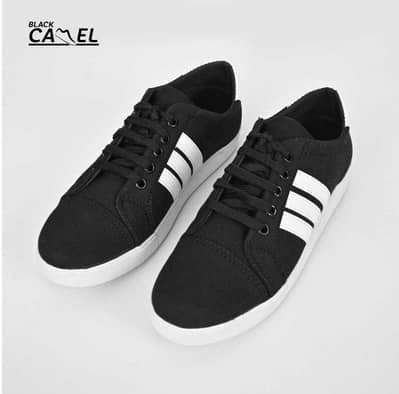 Black Camel Classic Black & White Casual Sneakers for Men