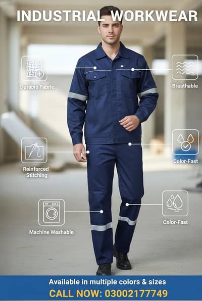 Mens worker safety costume coverall uniforms labour clothes