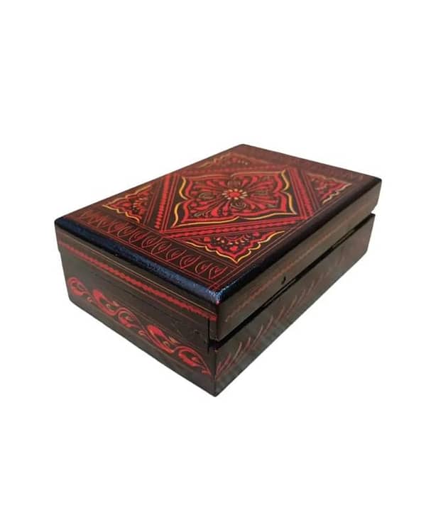 Naqshi Wooden Jewelry and Makeup Box, Handmade Lacquer Work Storage Solution