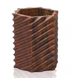 Wooden Pen and Makeup Jar by No Brand - Stylish Storage for Home and Office