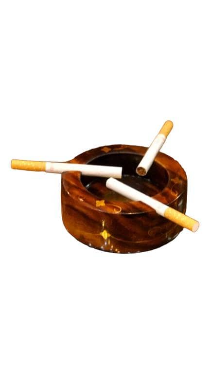 Round Wooden Ashtray - Elegant Design in Rosewood