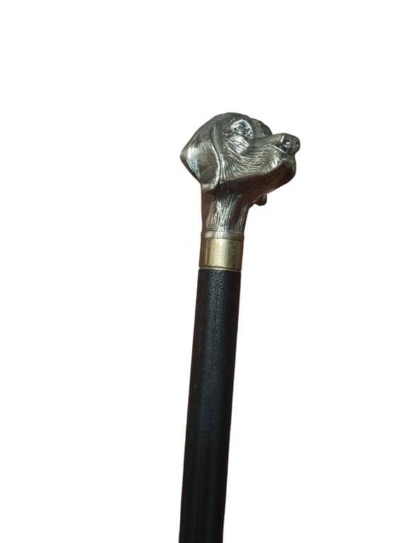 Wolf Shape Walking Cane - Antique Metal Design for Support and Style