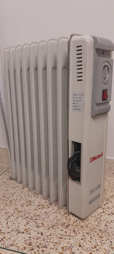 Nobel Oil-Filled Electric Radiator Heater | Adjustable Thermostat