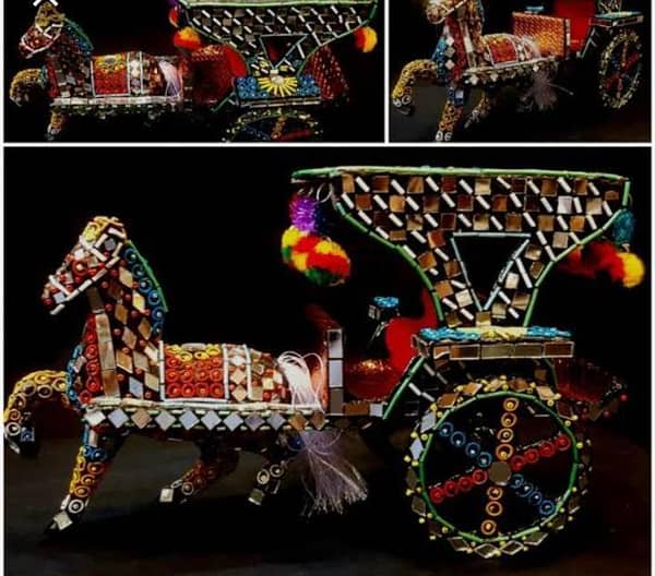 Handmade Traditional Tanga Baghi - Mirror Coated Home Decor