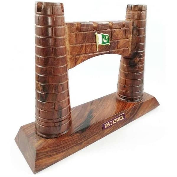 Handmade Khyber Sculpture - Wooden Historical Decoration Piece