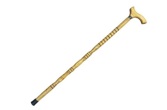 Elders Wooden Walking Cane - Unique Support for Seniors and Outdoor Activities