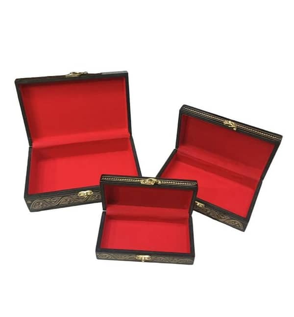 Antique Wooden Storage Boxes, Lacquer Art Jewelry Box , Jewelry Box , Wooden Naqshi Box for Storage.