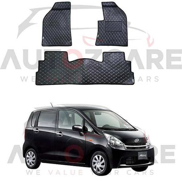 Daihatsu Move 7D Floor Mat ( Flat Style ) 3PCS - Model 2011- 2014