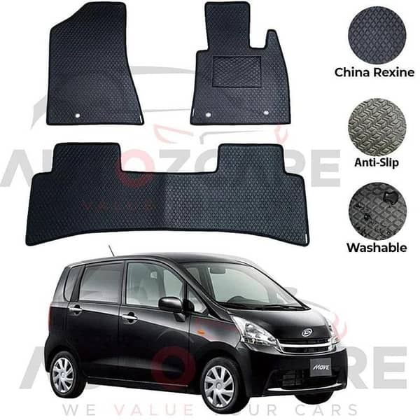 Daihatsu Move China Rexine Floor Mat 3PCS - Model 2011-2014