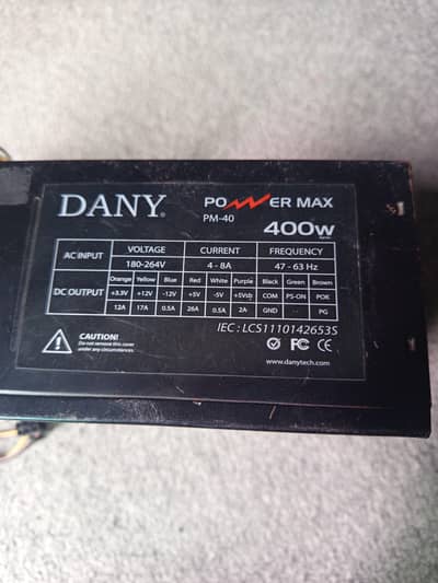 gaming power supply Dany 400 watt