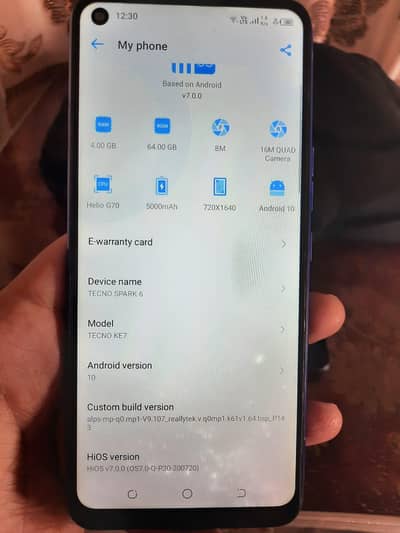 Tecno spark 6 4/64 only set 0/3/1/5/100/68/32