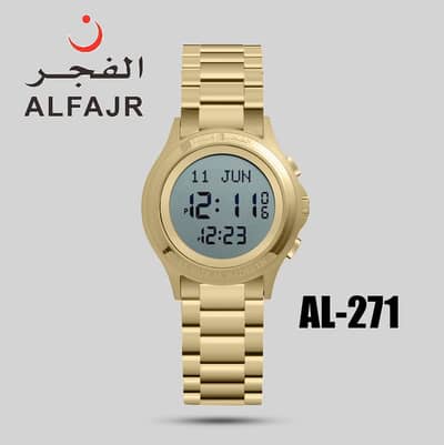 Al-Fajr Golden Stainless Steel Watch – Model AL271G