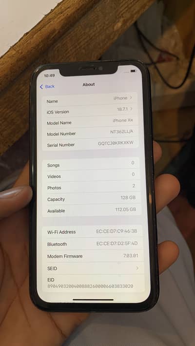 Iphone Xr 128GB bypass