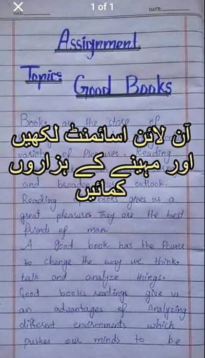 Hand Writing Assignment Work,Data Entry Or Ms Typing Work