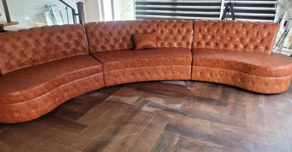 6 Seater Leather Sofa Set Brand New Condition