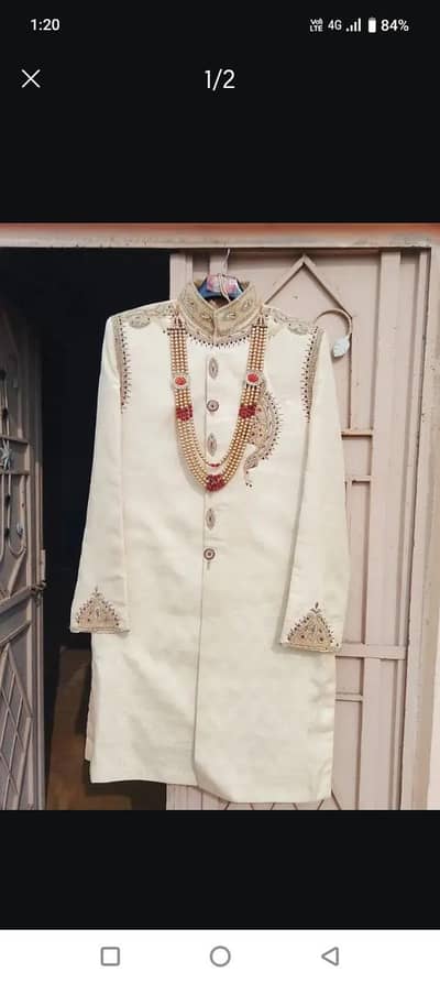 Brand New like new wedding sherwani for groom.