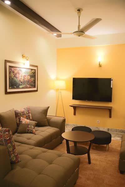 Margala View Luxury: Fully Furnished 2-Bedroom Apt for 280,000 PKR (Emphasizes the view and clear pricing)