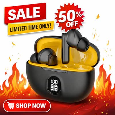 TWS Wireless Bluetooth Earbuds with LED Display – 50% OFF