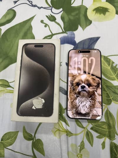 Iphone 15 pro max 256gb pta approved 95 health LLA dual esim 10/10