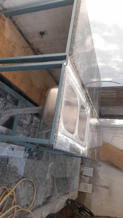 Heavy-duty marble tables with SS sink – Ready to use