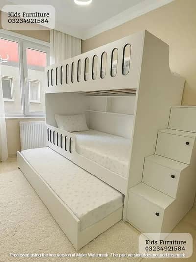Bunk bed | Kid wooden bunker bed | Baby Double | Triple | Furniture