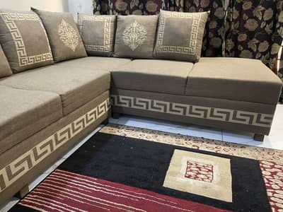 L-Shape 06 Seater Versace design Sofa