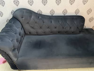 Dewan sofa 2 seater 1 year use good condition black colour