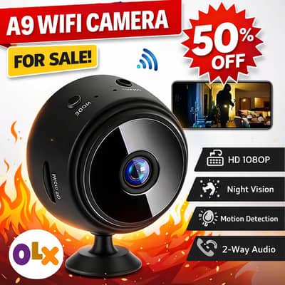 Brand New A9 WiFi Camera | HD 1080P | Night Vision | Home Delivery