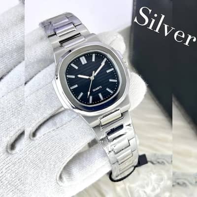 Men's Square Analogue Watch with Chain Strap - 1 Pc, Stylish and Durab