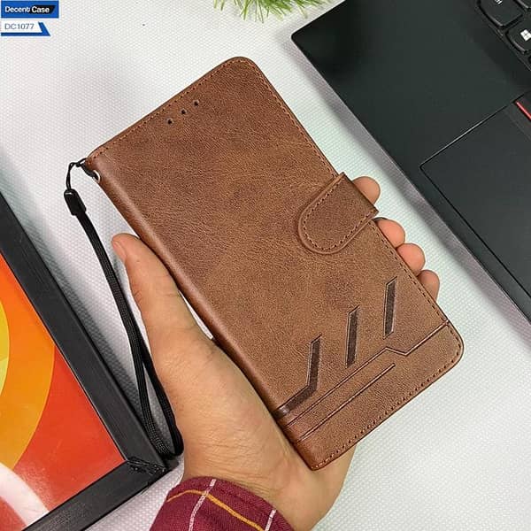 Megantic Flip Cover for Samsung Galaxy A16 - Dark Brown - Premium Leather with Card Holder