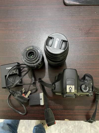 CANON 1200D with 2 lenses (18-55) & {75-300}