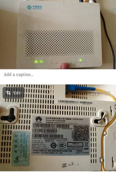 Wi-Fi Router Model HG8546 GPON