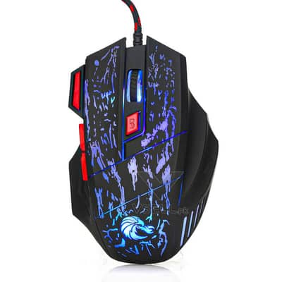 HXSJ H300 RGB Wired Gaming Mouse - 7 Buttons, Multi-Color