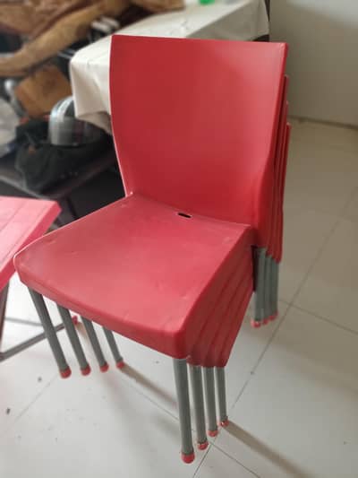 Plastic table and chairs