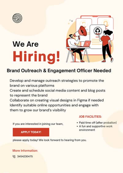 Brand Outreach & Engagement Officer Needed