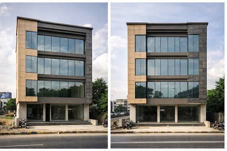 Prime 1 Kanal Commercial Building FOR RENT | Ground + 1st Floor | Main Khayaban-e-Jinnah Road, Lahore