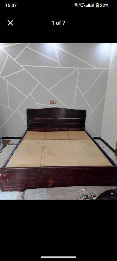Double Size Wood Bed