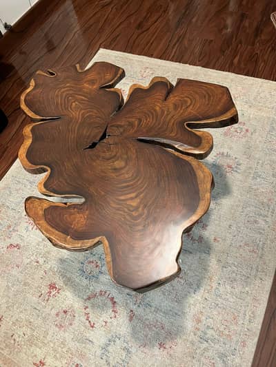 Wood log table