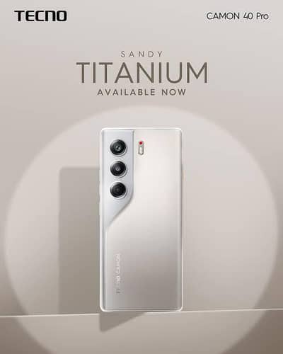Tecno Camon 40 Pro sprcial new clour Titinum complete box 8month wrnti