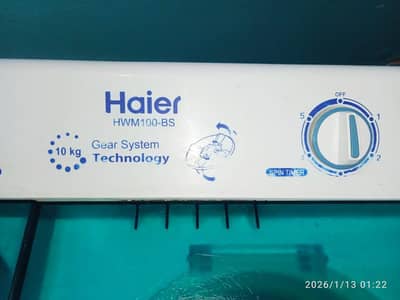 Haier washing machine twin tub model number HWM-100BS