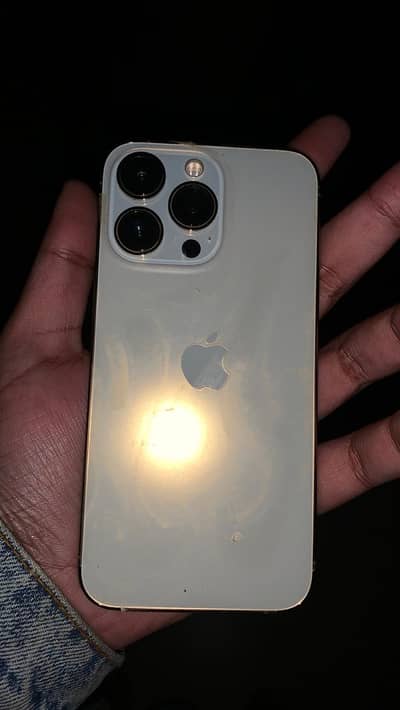 13 pro, 128 gb, gold color.