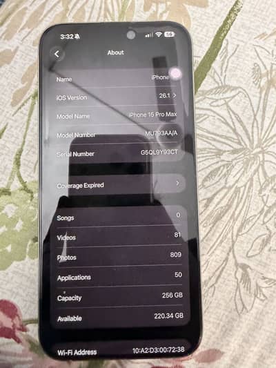 Iphone 15 pro max 256GB