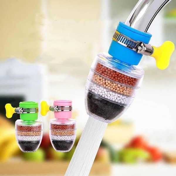 Activated Carbon Faucet Water Filters Home Kitchen Faucet Tap Water Tap Filter Multilayer Clean Purifier Filter Cartridge Five Layer Water Filter (3 Month Warranty)