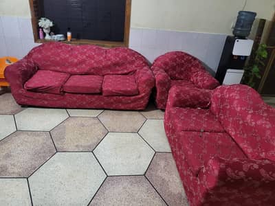 6 seater velvet sofa set