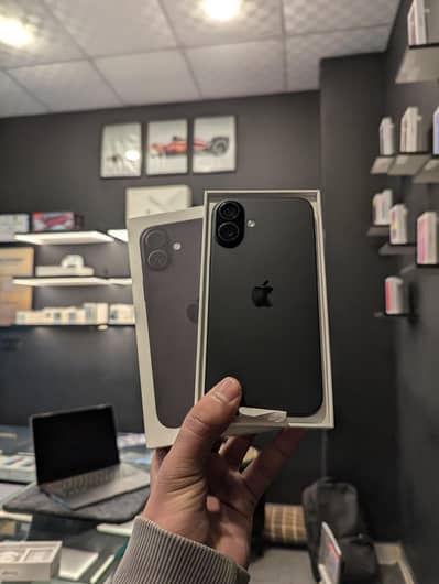 Iphone 16 Plus Black Color With Box 100%Battery Physical+Esim