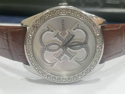 Guess watch for women 40 mm Silver tone crystal