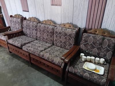 wooden sofa set