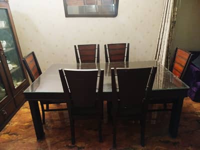 6 Seater Wooden Dining For Sale