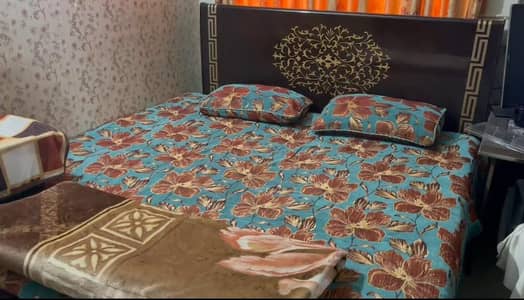 Wooden King Size Bed With Dressing Table Side Tables